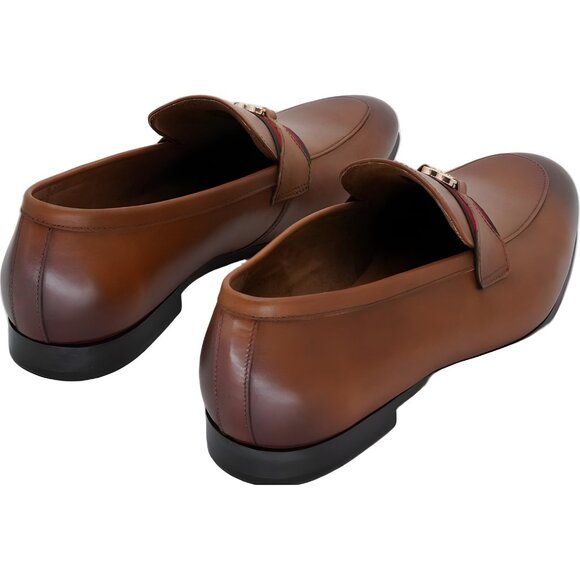 ALDO Leopaul Dress Slip-On Loafers Cognac Brown Men's US 8 - Picture 3 of 6